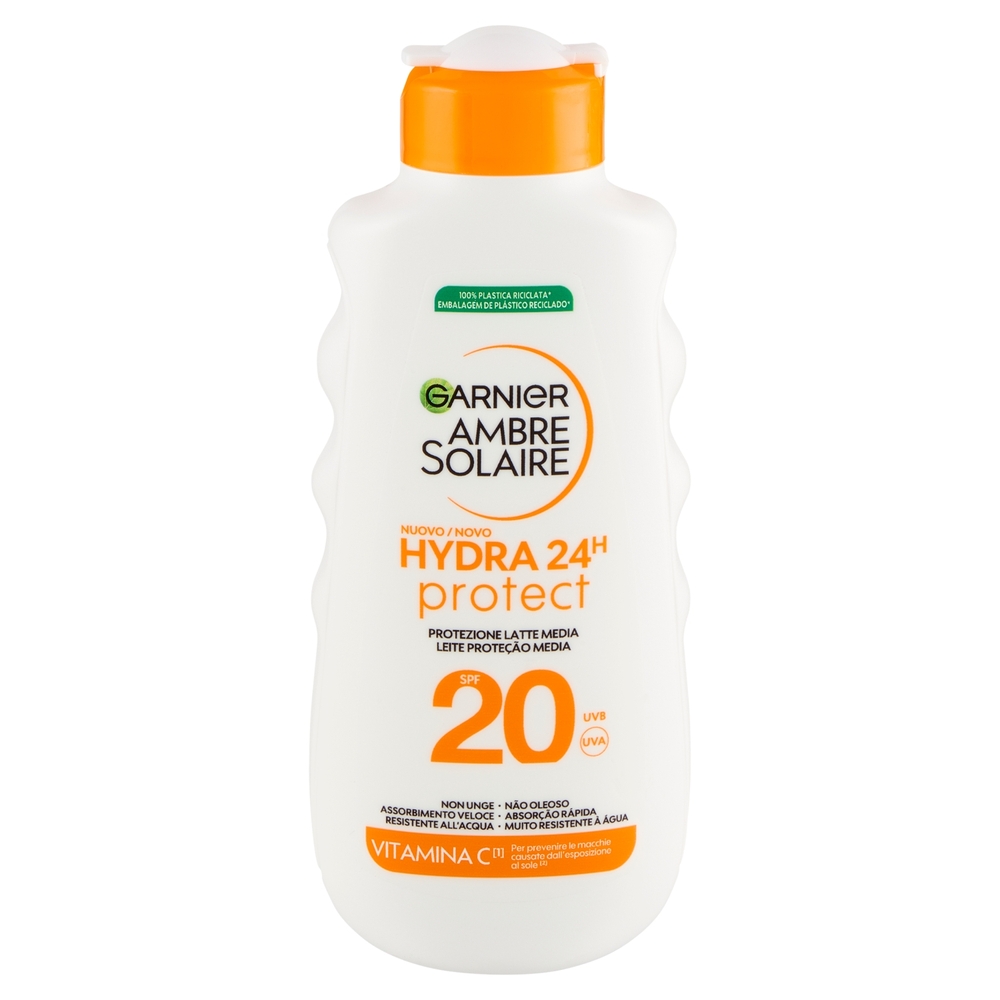 Garnier Ambre Solaire Hydra 24H Protect Protezione Latte Media SPF20 175 ml